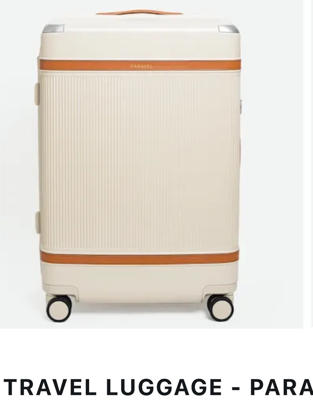 ravel Cream and Tan Rolling Carry-On Spinner